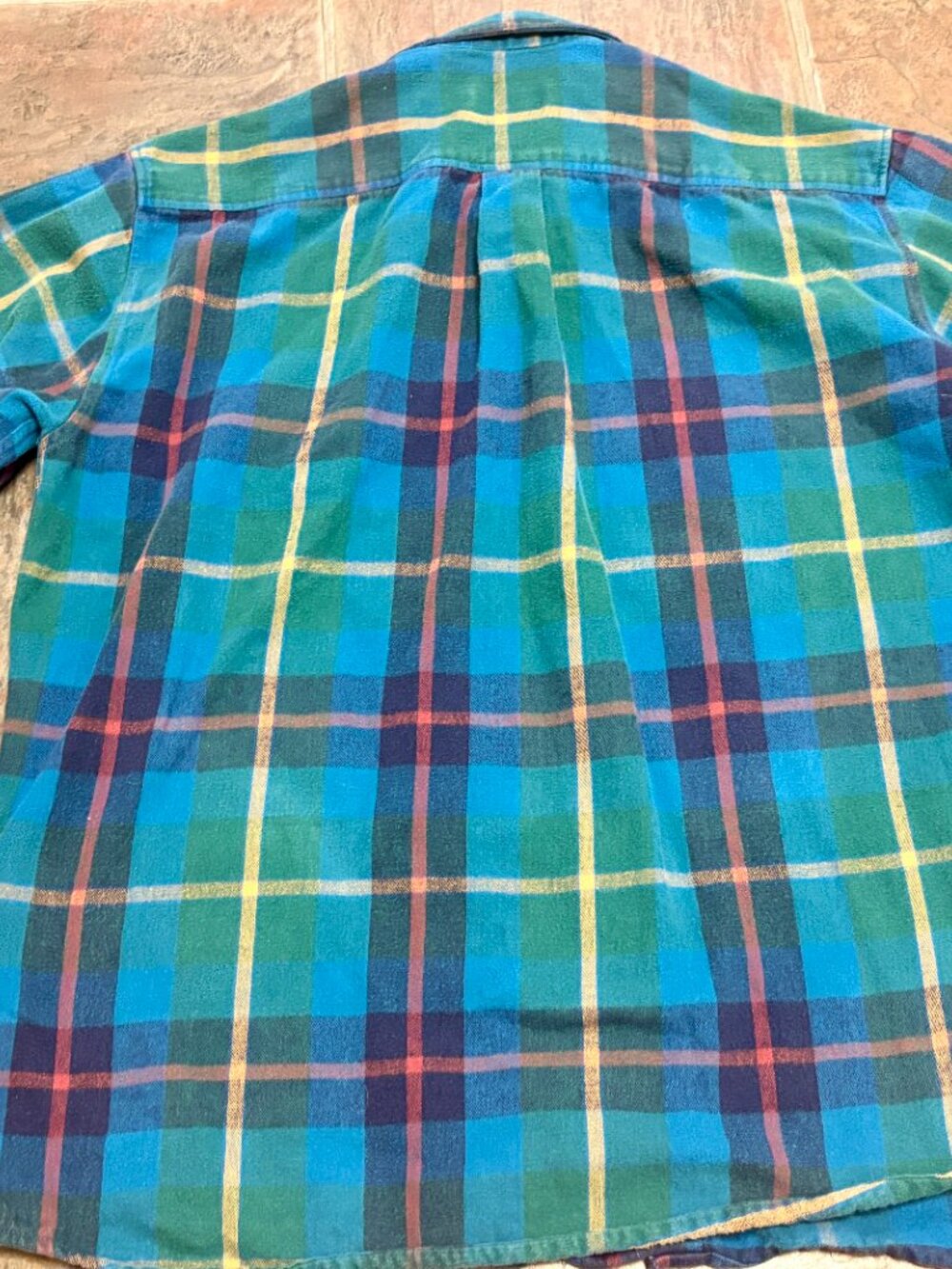 ~~L.L. Bean Men's Vintage XL Flannel Shirt Blue/Green Plaid, Button Down****sizi - Picture 4 of 4